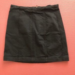 Black Denim Skirt
